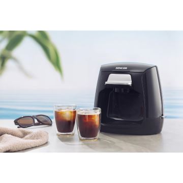 Sencor - Macchina da caffè con due tazze 500W/230V nero