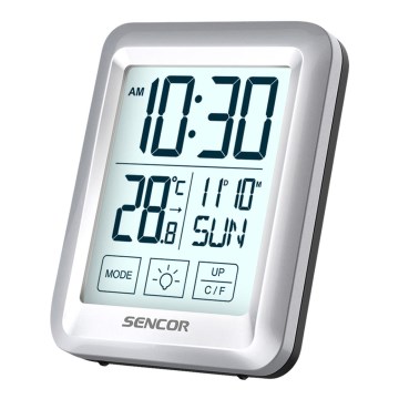 Sencor - Stazione meteo con display LCD con sveglia 2xAAA