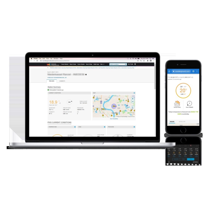 Sencor - Stazione meteo professionale con display LCD a colori 1xCR2032 Wi-Fi