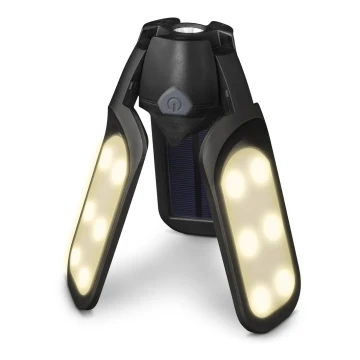 Sencor - Torcia LED ricaricabile da campeggio con pannello solare LED/3W/1600 mAh IPX4