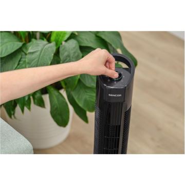 Sencor - Ventilatore con supporto 50W/230V nero