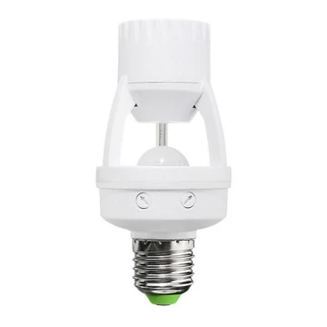 Sensore PIR per lampadina E27 bianco