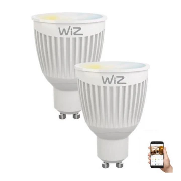 SET 2x Lampadina LED Dimmerabile GU10/6,5W/230V 2700-6500K Wi-Fi - WiZ