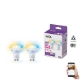 SET 2x Lampadina LED dimmerabile PAR16 GU10/4,7W/230V 2700-6500K CRI 90 Wi-Fi - WiZ