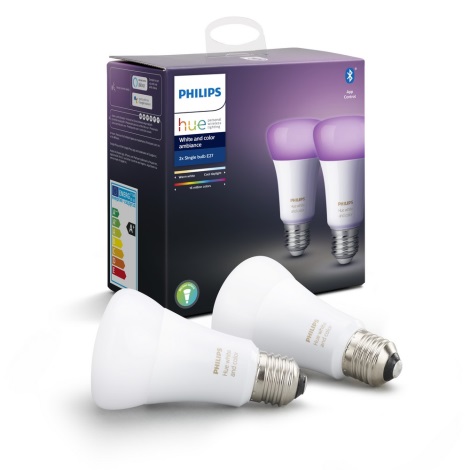 SET 2x Lampadina LED dimmerabile Philips Hue WHITE E27/9W/230V
