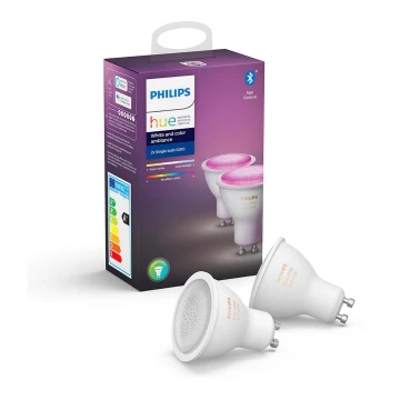 SET 2x Lampadina LED dimmerabile Philips WHITE AND COLOR AMBIANCE GU10/4,3W/230V 2000-6500K