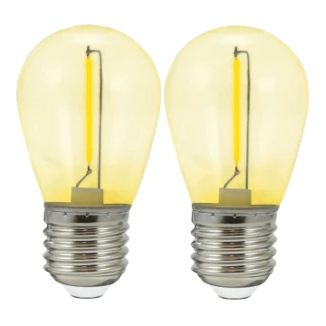 SET 2x Lampadina LED PARTY E27/0,3W/36V giallo