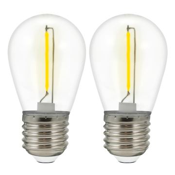 SET 2x Lampadina LED PARTY E27/0,3W/36V giallo