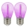 SET 2x Lampadina LED PARTY E27/0,3W/36V viola