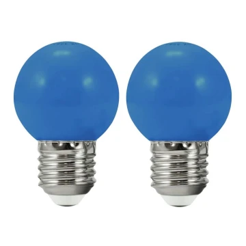 SET 2x Lampadina LED PARTY E27/0,5W/36V blu