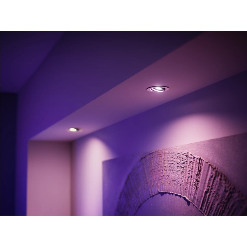 SET 2x Lampadina LED RGBW dimmerabile Philips Hue White And Color Ambiance GU10/4,2W/230V 2000-6500K