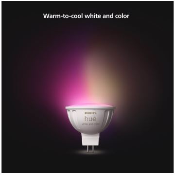 SET 2x Lampadina LED RGBW dimmerabile Philips Hue White And Color Ambiance GU5,3/MR16/6,3W/12V 2000-6500K