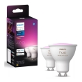 SET 2x Lampadina LED RGBW dimmerabile Philips Hue White And Color Ambiance GU10/4,2W/230V 2000-6500K