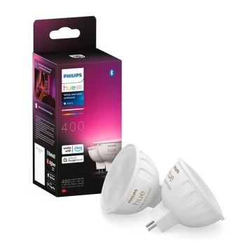 SET 2x Lampadina LED RGBW dimmerabile Philips Hue White And Color Ambiance GU5,3/MR16/6,3W/12V 2000-6500K