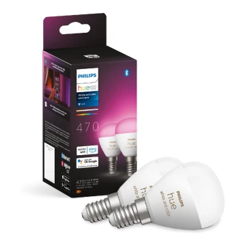 SET 2x Lampadina LED RGBW dimmerabile Philips Hue White And Color Ambiance P45 E14/5,1W/230V 2000-6500K