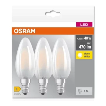 SET 3x Lampadina LED B40 E14/4W/230V 2700K - Osram