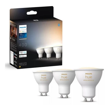 SET 3x Lampadina LED dimmerabile Philips Hue WHITE AMBIANCE GU10/4,2W/230V 2200-6500K