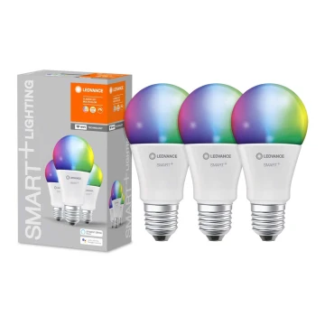 SET 3x Lampadina LED RGB dimmerabile SMART+ E27/14W/230V 2700K-6500K Wi-Fi - Ledvance