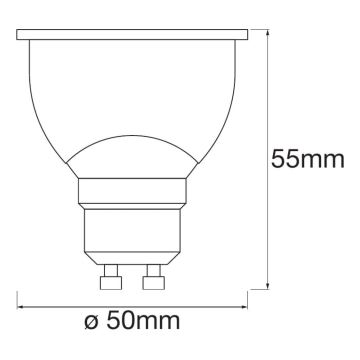 SET 3x LED RGBW Lampadina dimmerabile SMART+ GU10/4,9W/230V 2700K-6500K Wi-Fi Wi-Fi - Ledvance