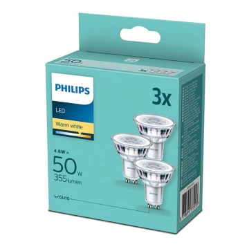 SET 3xLampadina LED Philips GU10/4,6W/230V 2700K