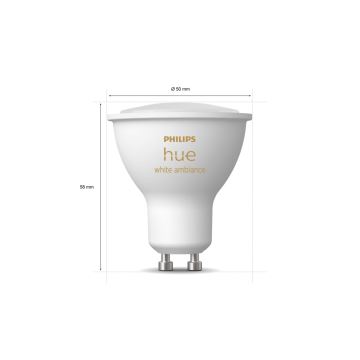 SET 4x Lampadina LED dimmerabile Philips Hue WHITE AMBIANCE GU10/5W/230V 2200-6500K
