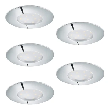 SET 5x Lampada da incasso LED dimmerabile 1xLED/4,5W/230V cromo lucido