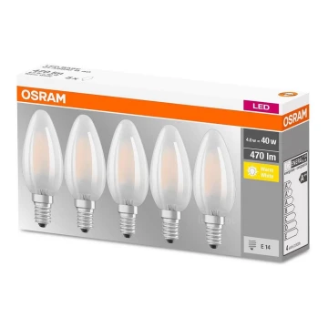 SET 5x Lampadina LED VINTAGE E14/4W/230V 2700K - Osram