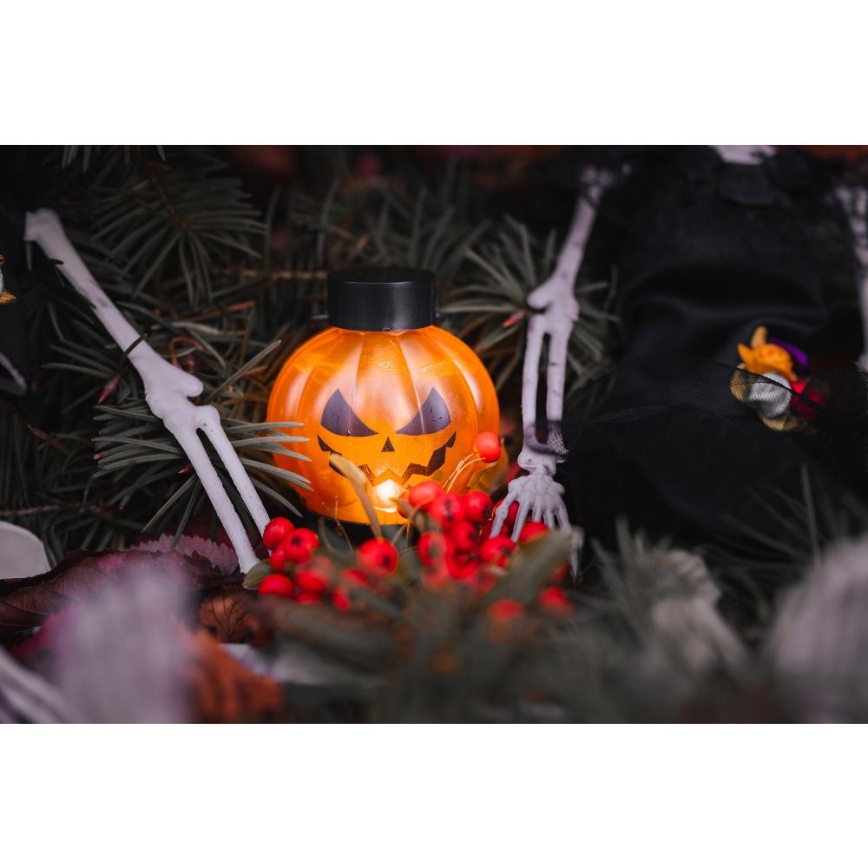 SET 6x LED Decorazione HALLOWEEN LED/1xCR2032/bianco caldo zucche