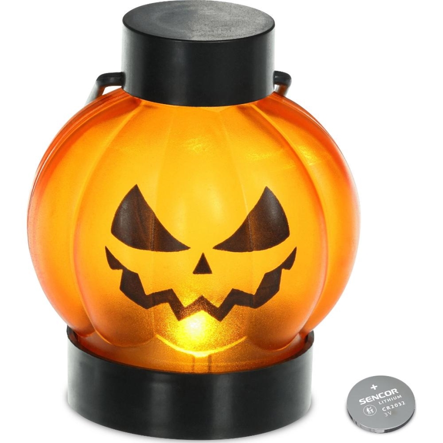 SET 6x LED Decorazione HALLOWEEN LED/1xCR2032/bianco caldo zucche