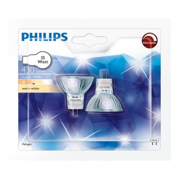 SET di 2 lampadine industriale Philips GU4/35W/12V