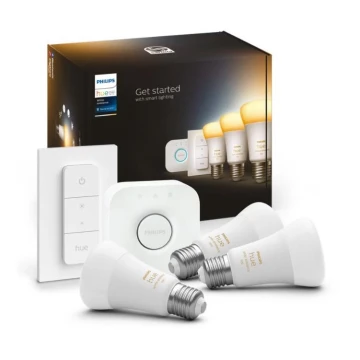 Set di base Philips Hue White Ambiance 3xE27/8W 2200-6500K + Dispositivo di interconnessione e telecomando