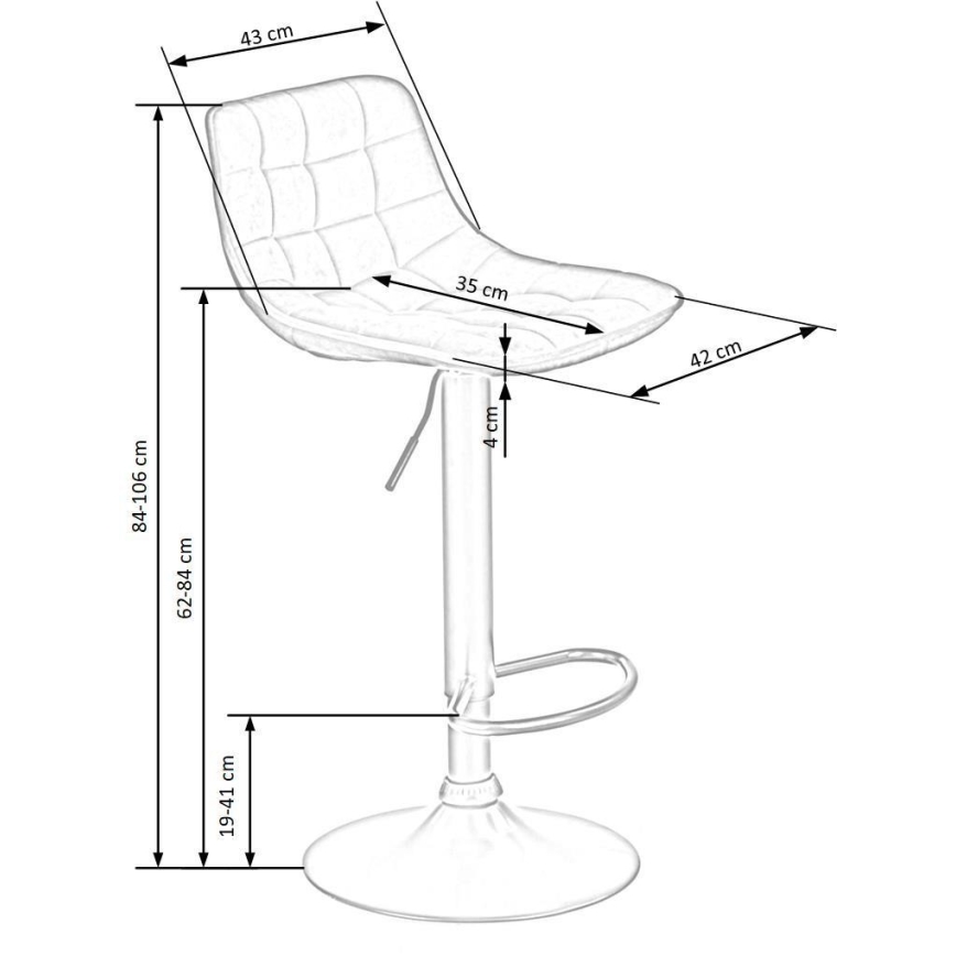 Sgabello 106x43 cm nero