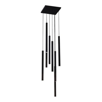 Shilo -  Lampadario su corda  8xGU10-MR11/15W/230V nero