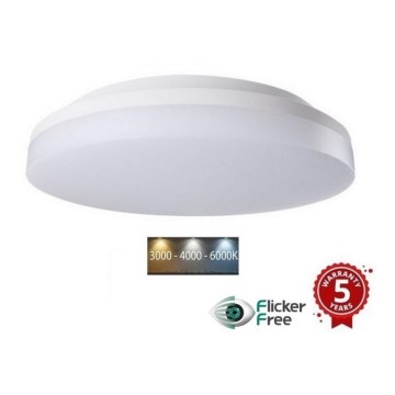 Sinclair - Plafoniera LED LED/18W/230V 3000K/4000K/6000K IP54 bianco