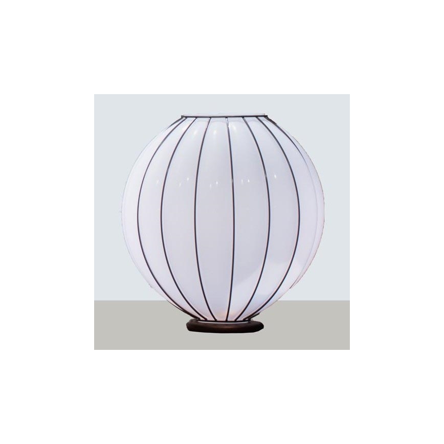 SIRU - Lampada da tavolo SFERA 1xE27/60W/230V nero/bianco Vetro veneziano