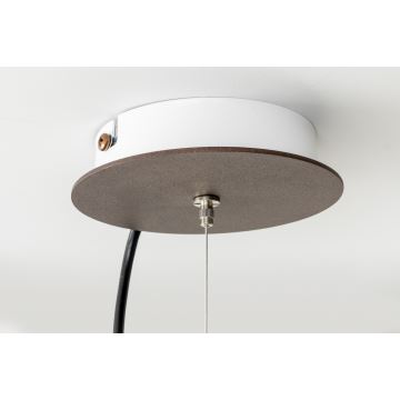 SIRU - Lampadario a sospensione con filo TERRA 1xE27/60W/230V nero/limpido Vetro veneziano