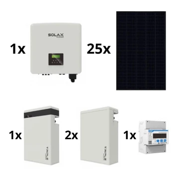 Sol. kit: SOLAX Power - 10kWp RISEN Full Black + 10kW SOLAX converter 3f + batteria 17,4 kWh