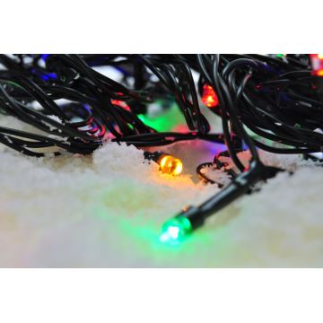 Catena LED natalizia da esterno 200xLED/8 funzioni IP44 25m multicolore