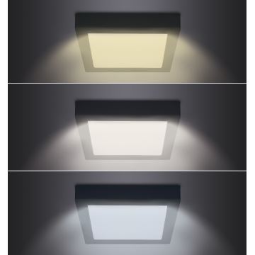 LED Plafoniera LED/18W/230V 3000/4000/6000K nero angolare
