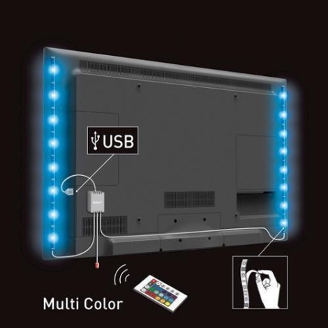 USB LED TV retroilluminazione Kit con telecomando, luci LED nastro