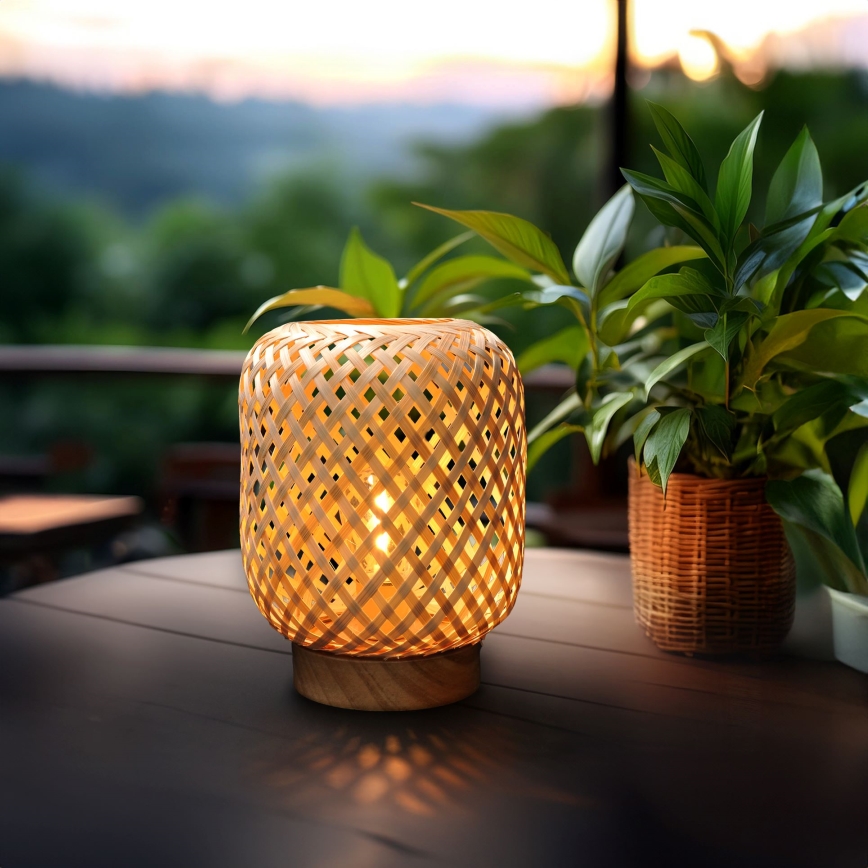 LED Lampada da tavolo decorativa LED/2xAAA rattan