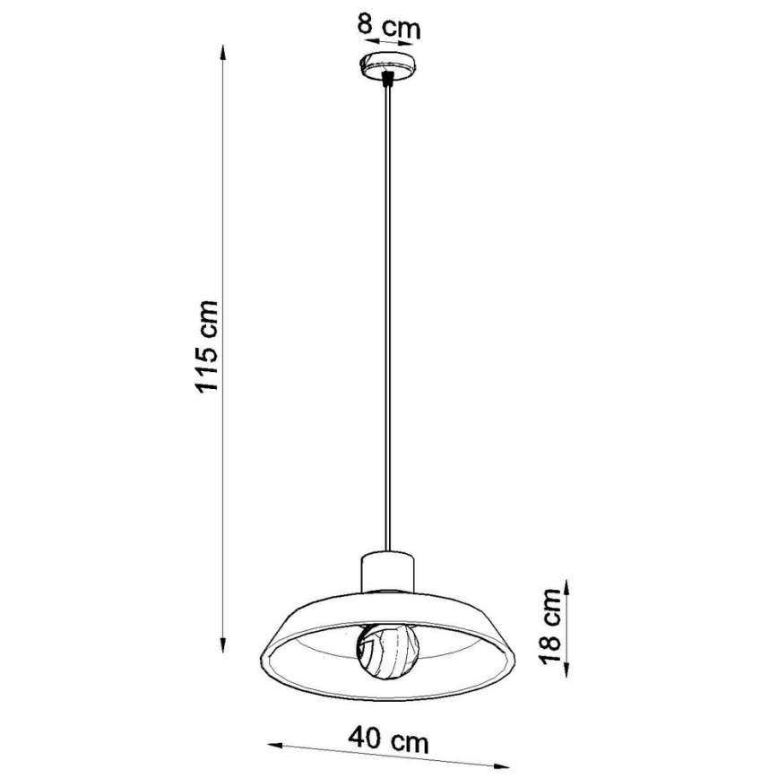 Lampadario a sospensione con filo AFRA 1xE27/60W/230V grigio/faggio