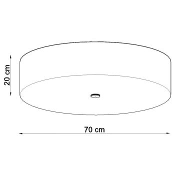 Plafoniera SKALA 6xE27/60W/230V d. 70 cm bianca