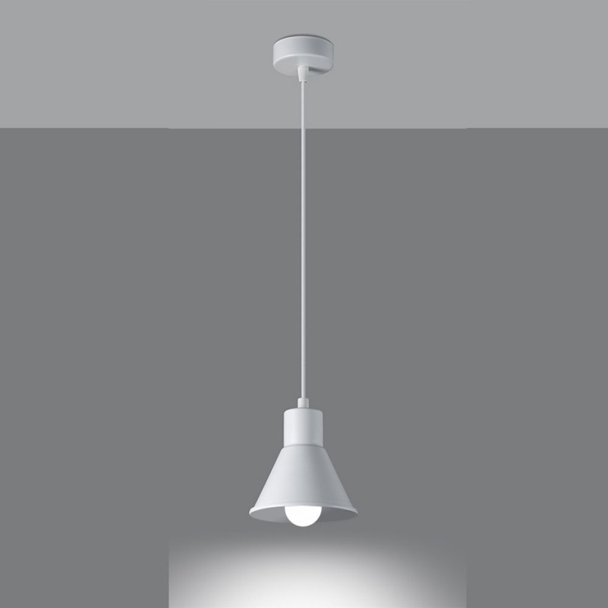 Lampadario su filo TALEJA 1xE27/60W/230V bianco