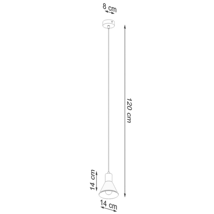 Lampadario su filo TALEJA 1xE27/60W/230V bianco