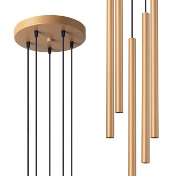 Lampadario a sospensione con filo PASTELO 5xG9/8W/230V oro