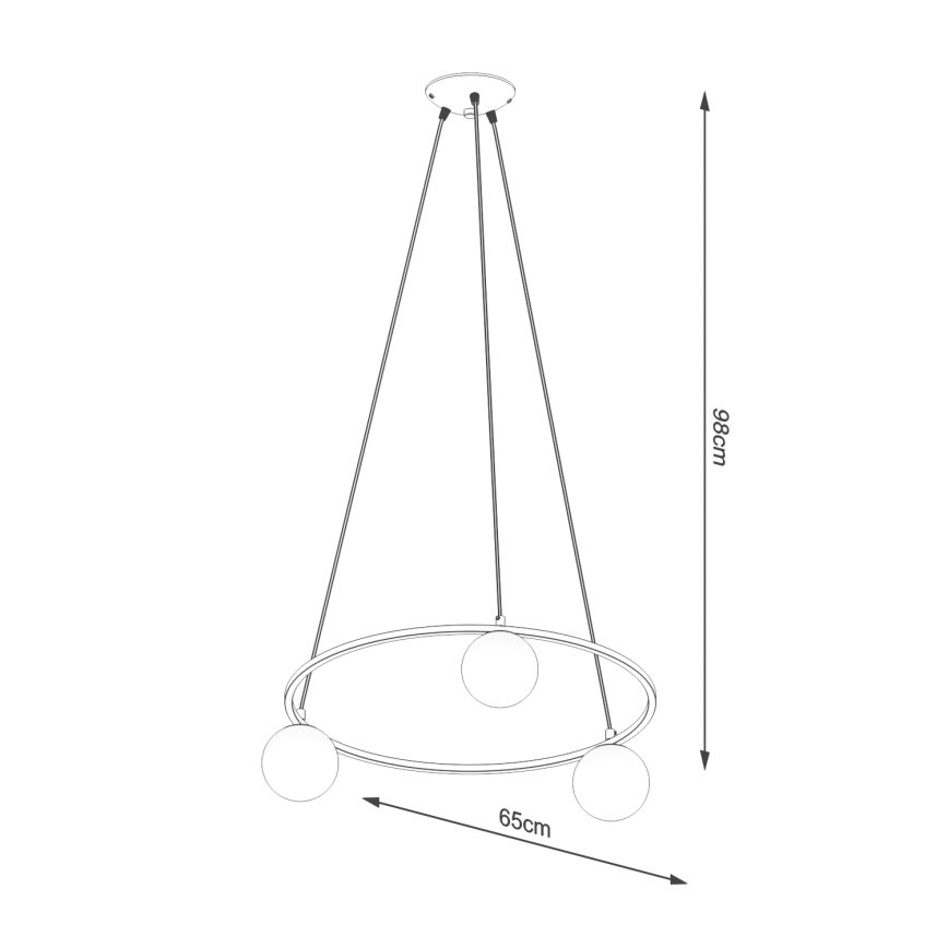 Lampadario a sospensione con filo YOLI 3xG9/8W/230V nero