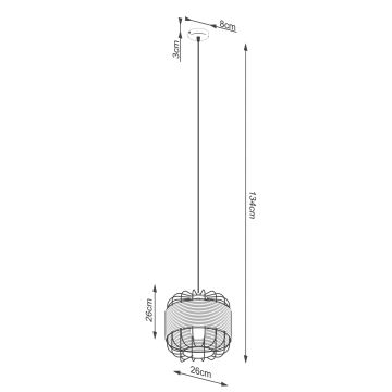 Lampadario a sospensione con filo FOST 1xE27/15W/230V