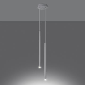 Lampadario a sospensione con filo PASTELO 2xG9/8W/230V bianco