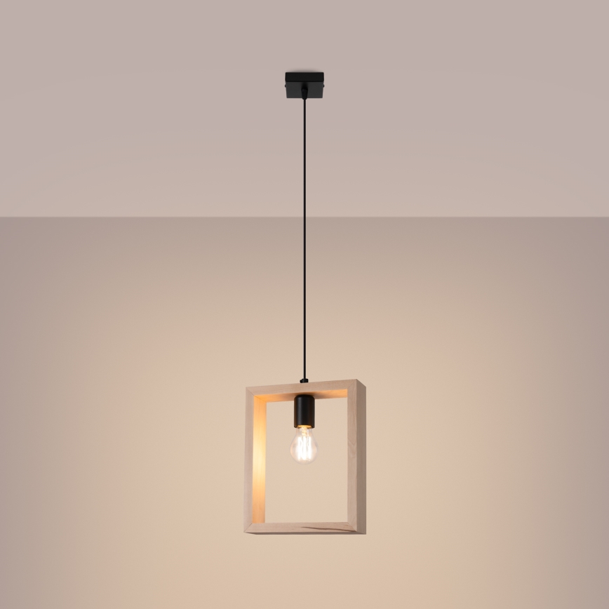 Lampadario a sospensione con filo ARIES 1xE27/15W/230V beige